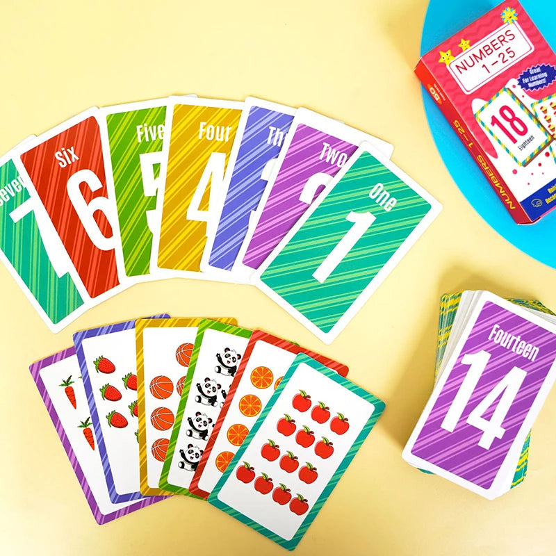 Montessori Flash Cards – 58-Piece Alphabet, Number & Shape Learning Set