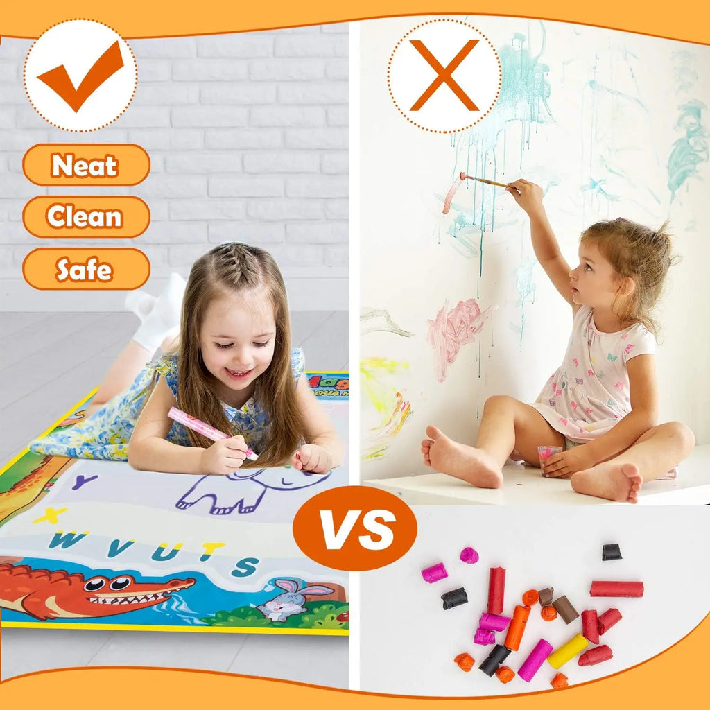 Water Drawing Mat – Reusable Magic Doodle Mat for Kids