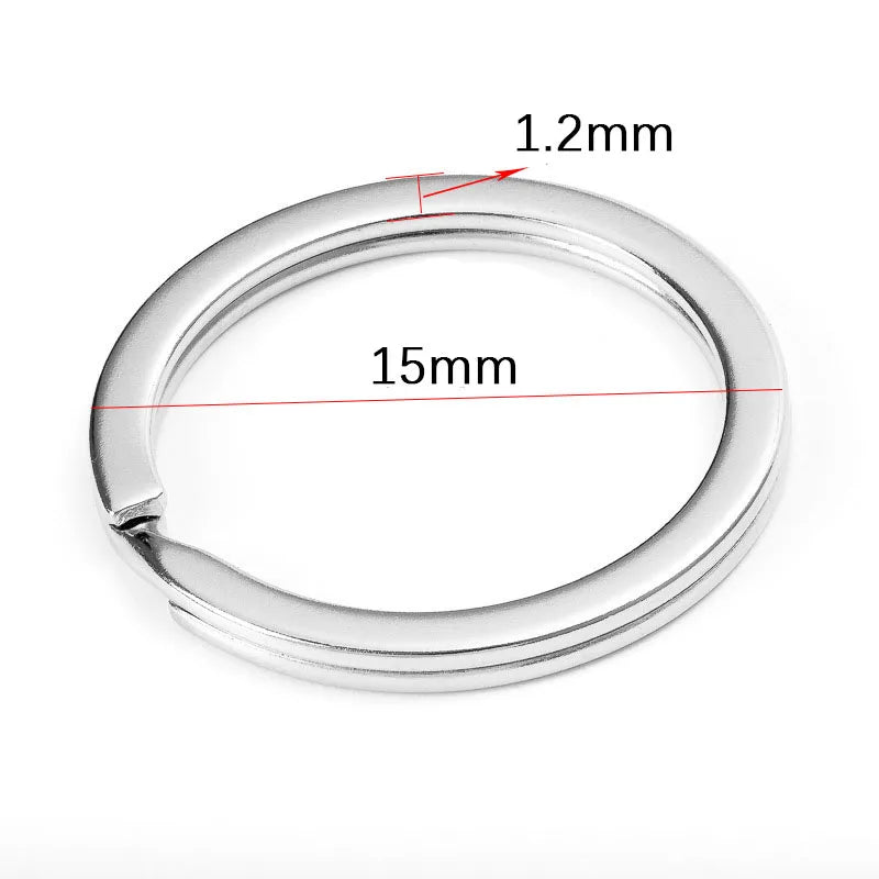 20pcs Stainless Steel Key Rings, Round Split Rings for DIY Keychains