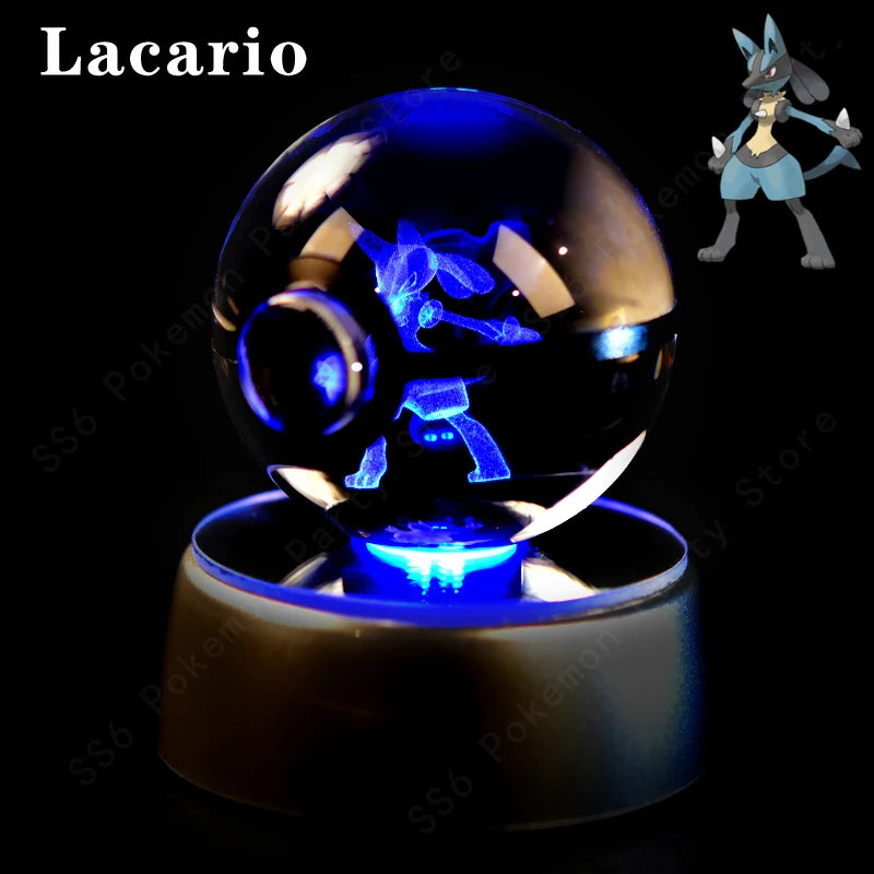 3D Crystal Ball Night Light – Glass LED Decorative Lamp