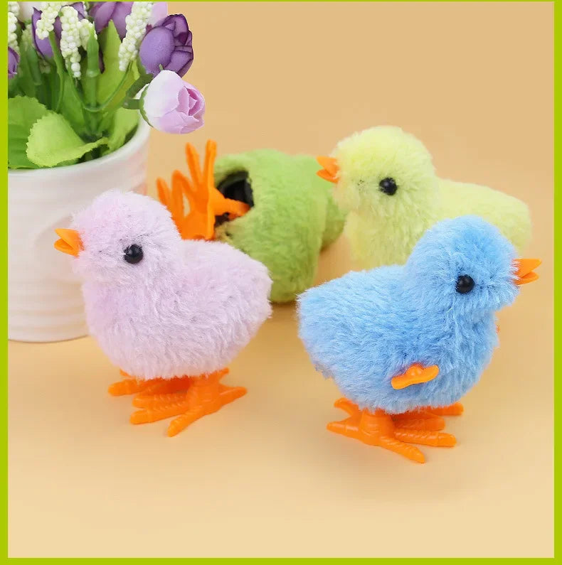 Wind Up Cat Toy – Hopping Plush Chick Interactive Pet Toy