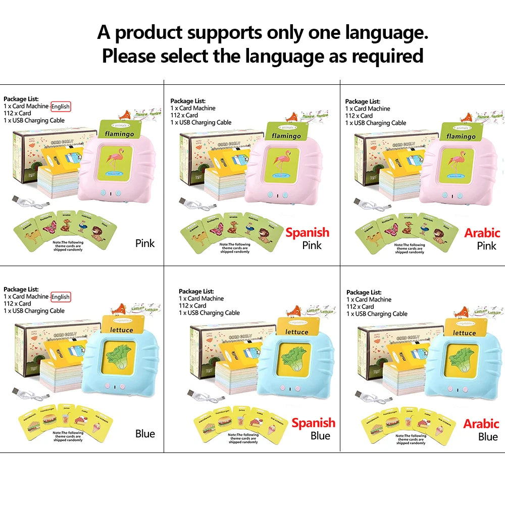 Talking Flash Cards for Kids | Electronic English Learning Toy