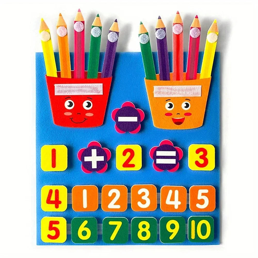 Felt Learning Board, Math Addition & Subtraction Toy