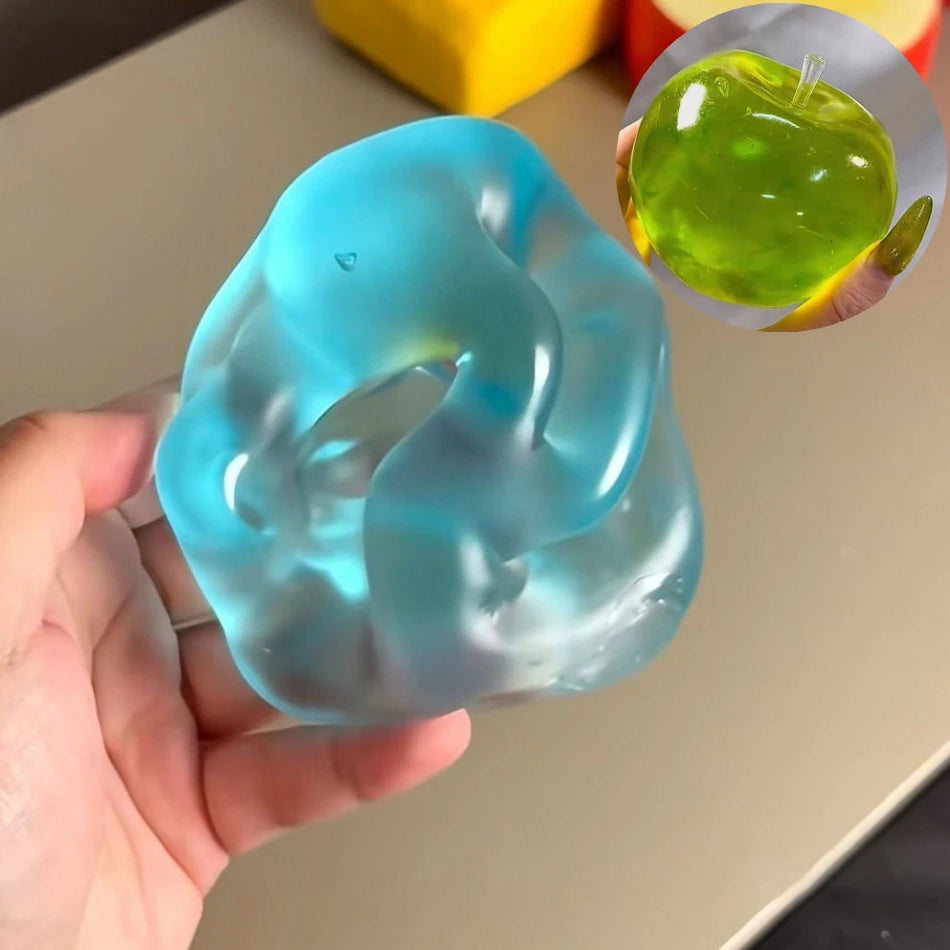 Apple Stress Ball – Green Squishy Slow Rebound Fidget Toy