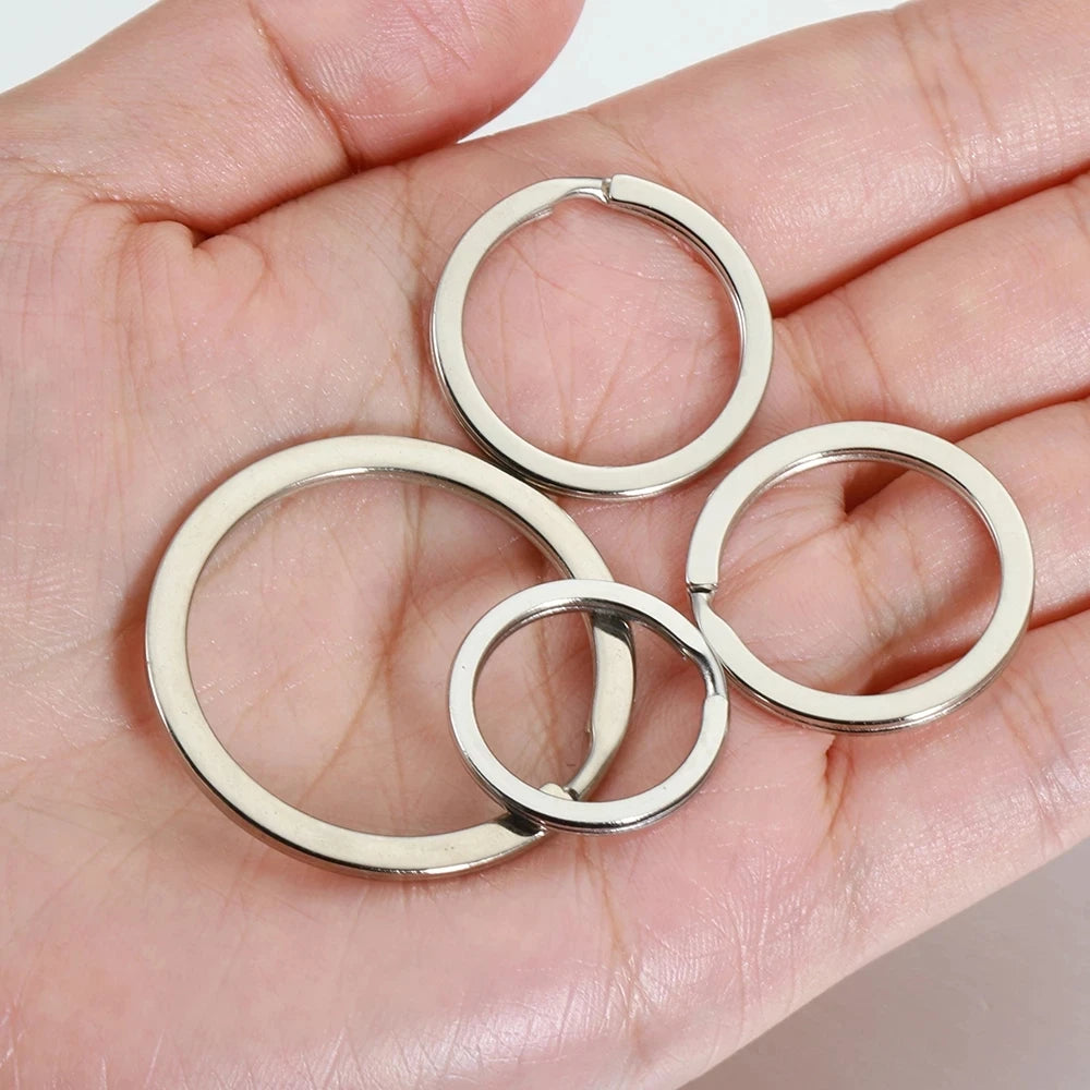 20pcs Stainless Steel Key Rings, Round Split Rings for DIY Keychains