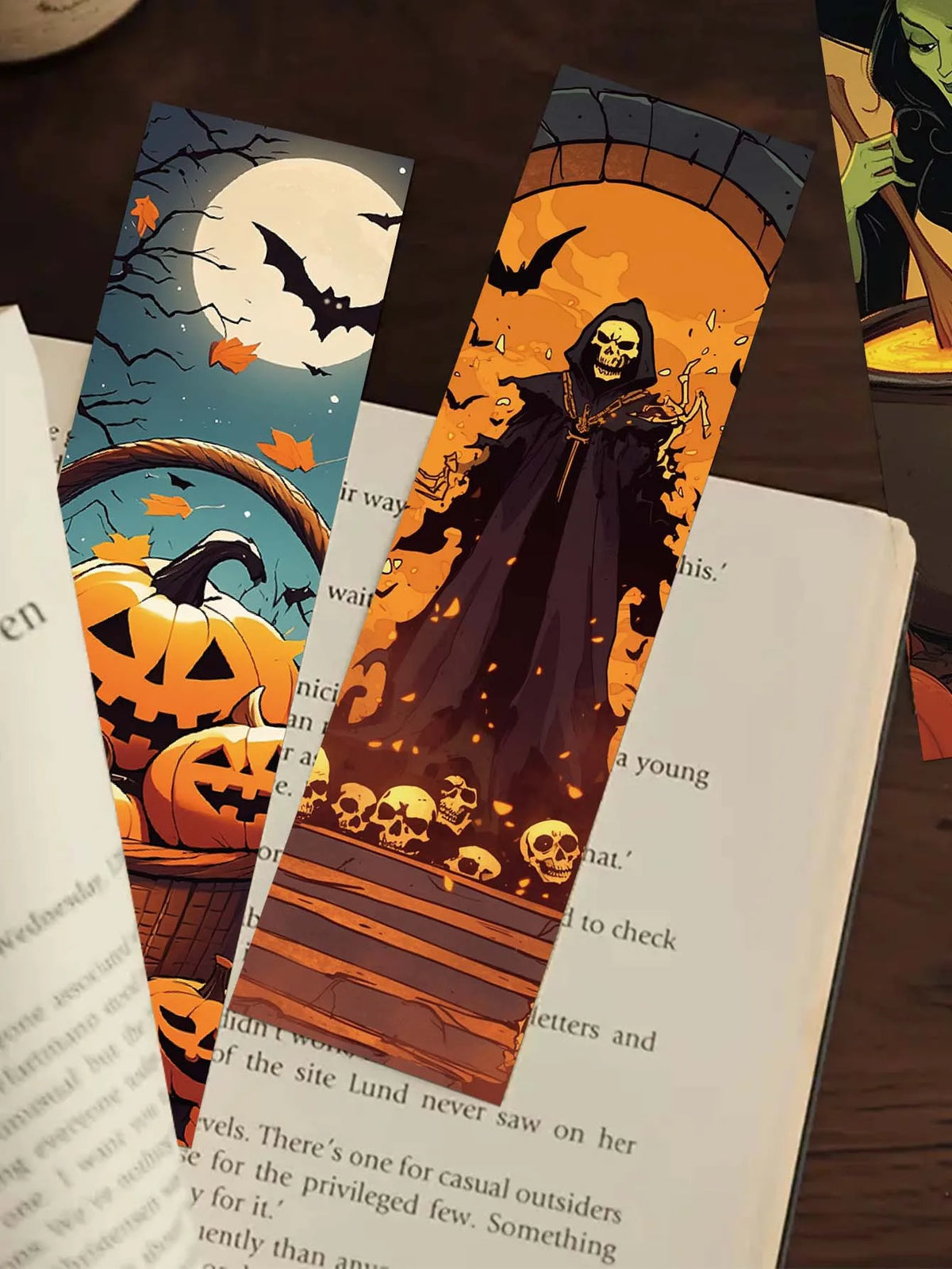 Halloween Bookmarks – 30-Piece Paper Reading Bookmarks Set