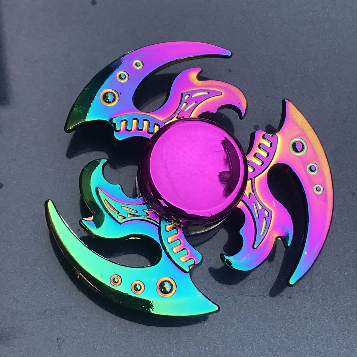 Metal Fidget Spinner Rainbow Gradient Fingertip Gyro Toy