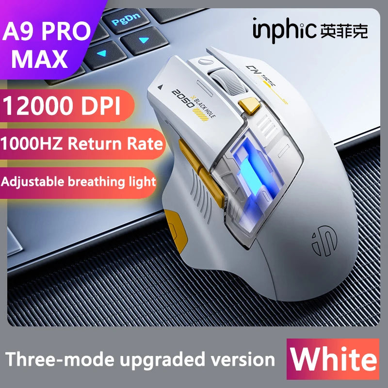 Wireless Gaming Mouse – 12800 DPI Ergonomic Bluetooth Mouse
