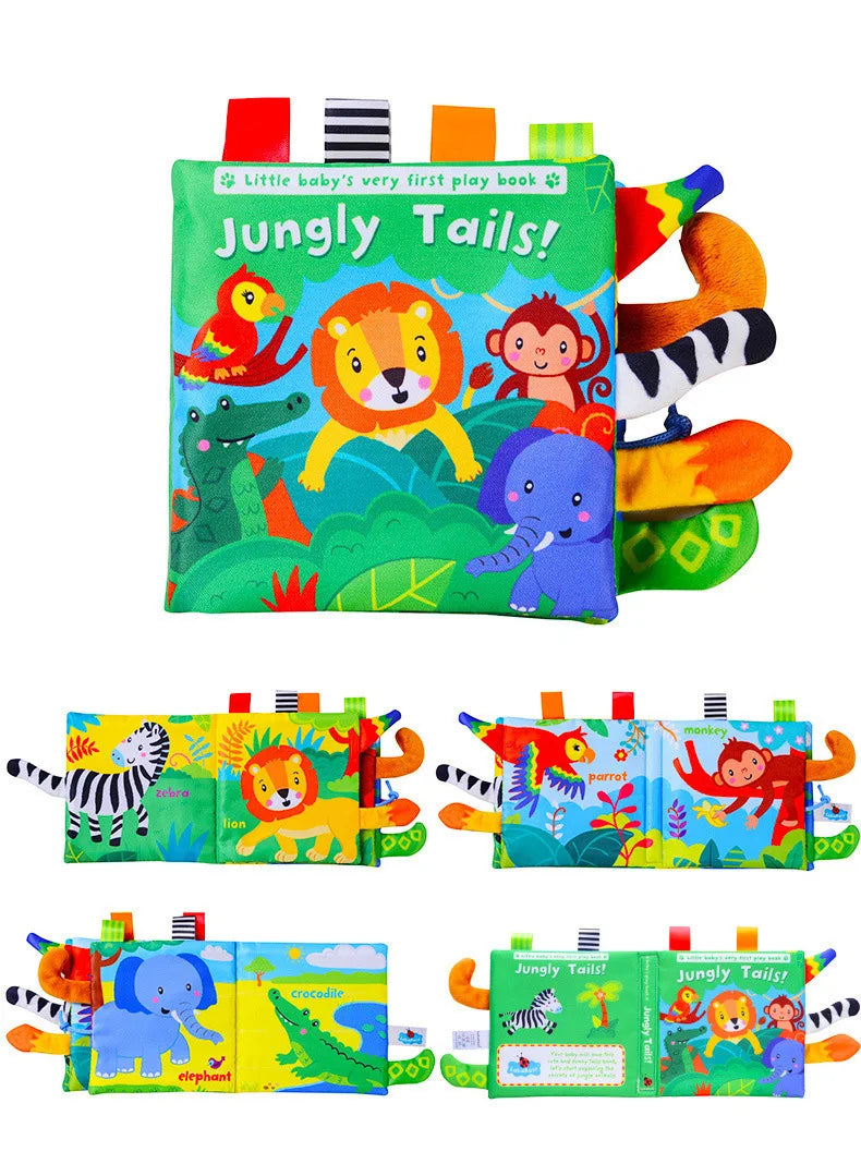 Baby Sensory Cloth Book Montessori Animal Activity Toy