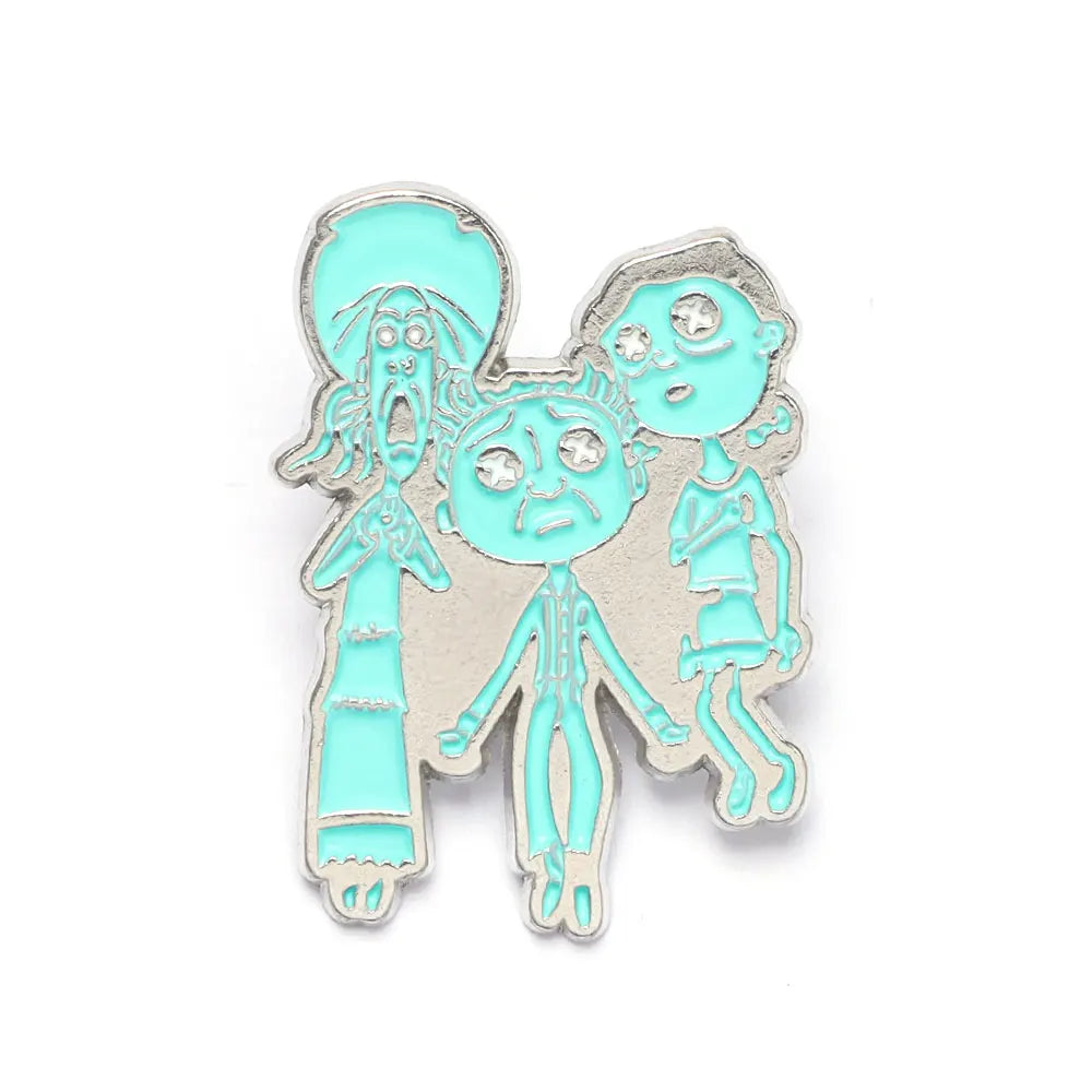 Horror Character Enamel Pin – Gothic Halloween Lapel Brooch