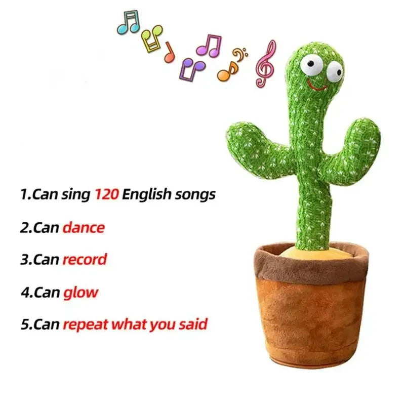 Dancing Cactus Toy – Talking Plush Interactive Singing Toy