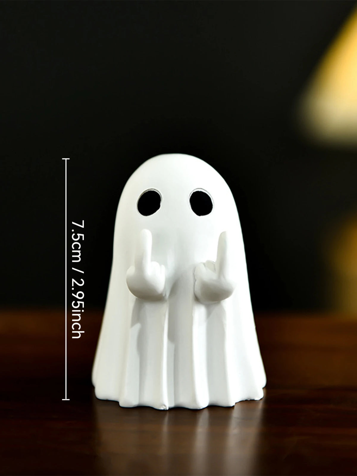 Ghost Halloween Figurine – Cute Ghost Statue Shelf Decor