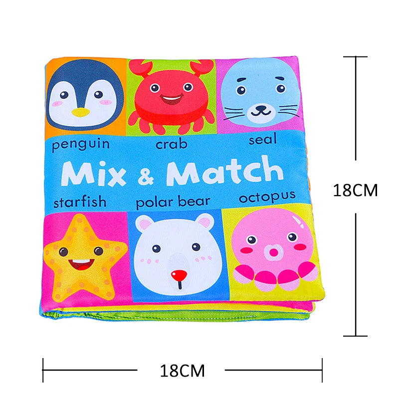 Baby Sensory Book – Soft 3D Touch & Feel Cloth Learning Toy