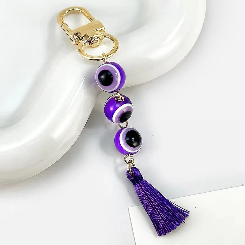 Evil Eye Keychain, Blue Eye Bag Charm Decorative Key Ring