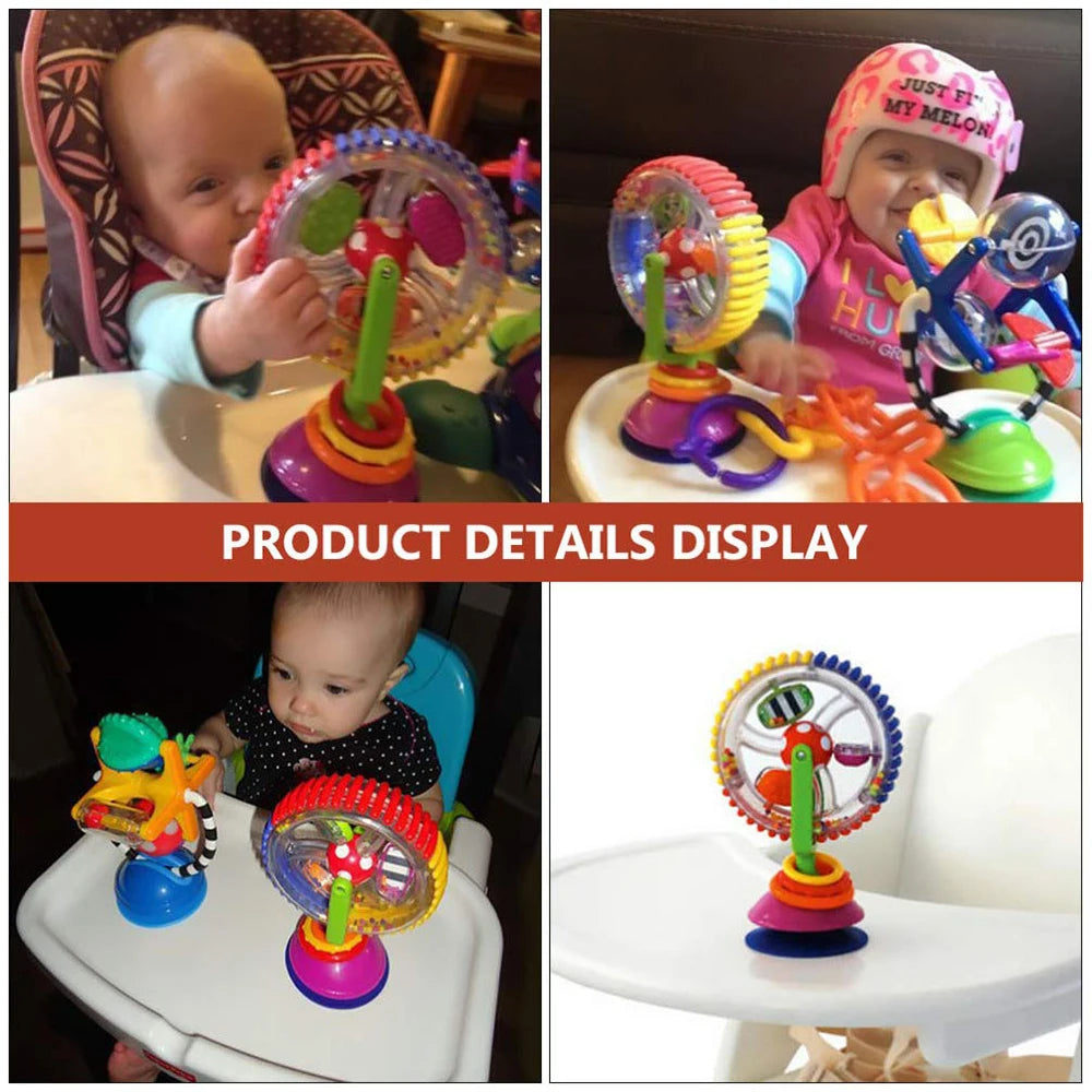 Baby Suction Cup Rattle Toy – Rotating Ferris Wheel Activity Toy