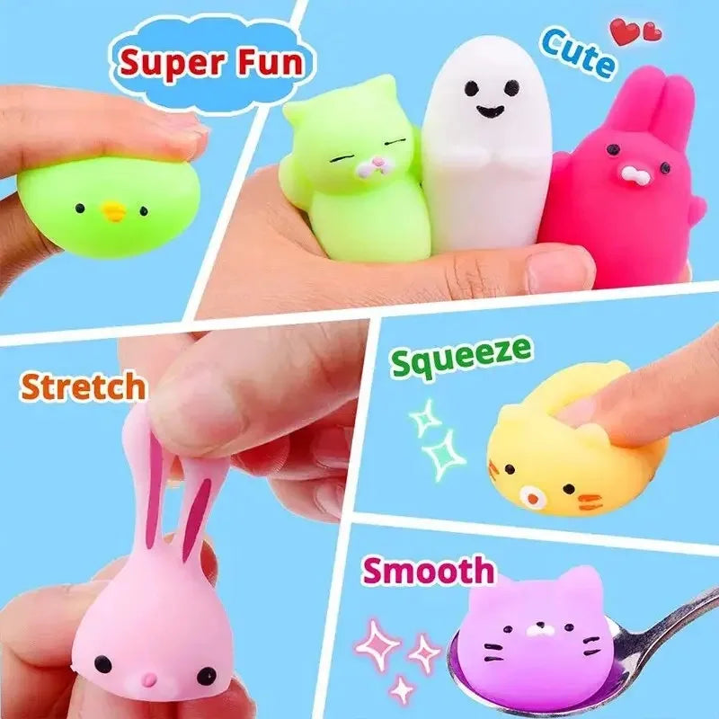 Animal Stress Relief Toys – 20 Pcs Soft Rubber Fidget Animals