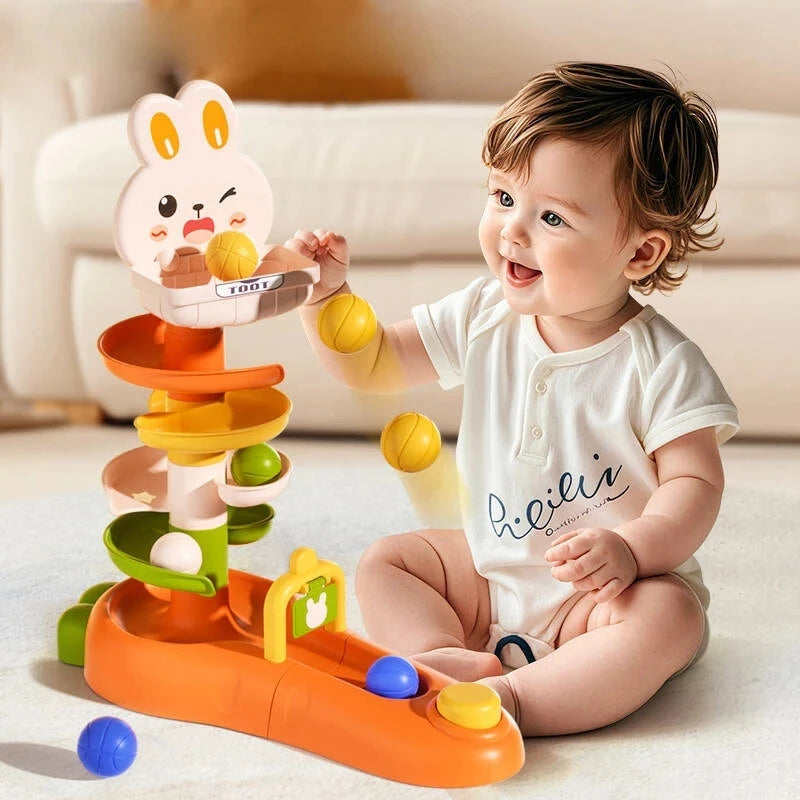 Montessori Ball Drop Toy – Toddler Learning & Stacking Activity