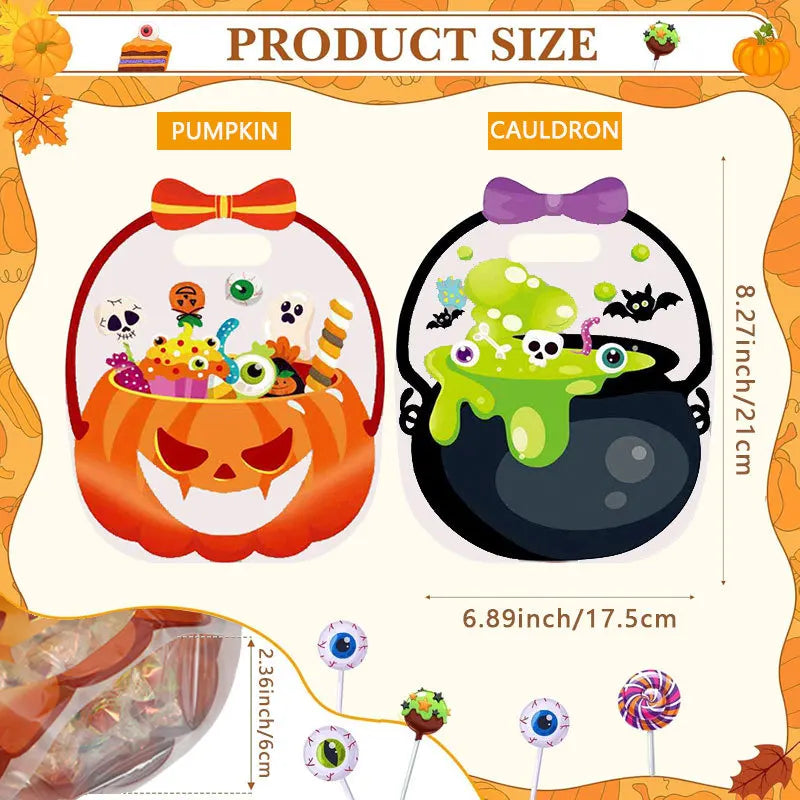 Halloween Trick or Treat Bags – Pumpkin Witch Candy Goodie Bags