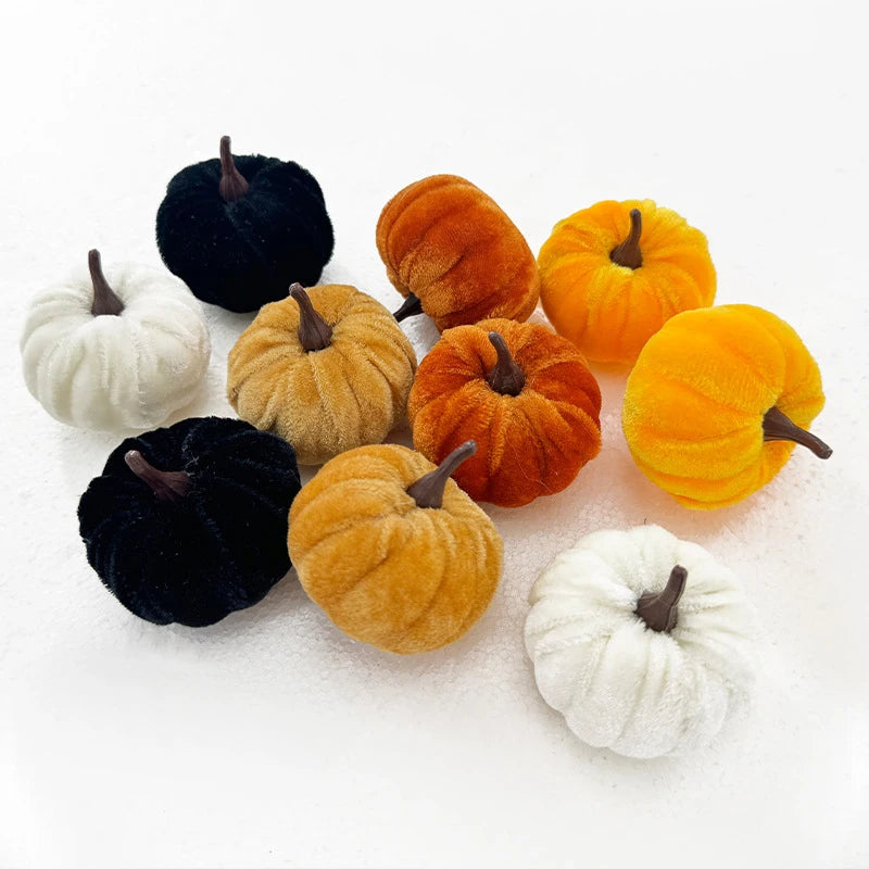 Halloween Pumpkin Decorations, 5PCS Artificial Pumpkin Ornaments