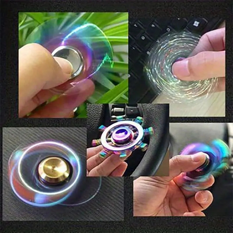 Metal Fidget Spinner – Colorful Hand Spinner with 8 Beads