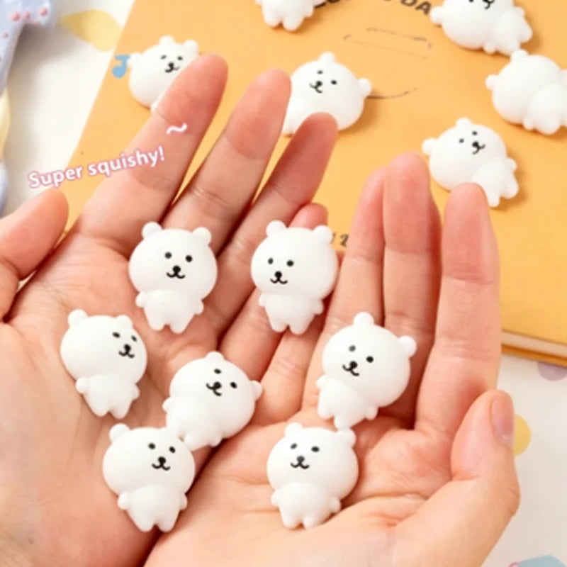 White Bear Squeeze Toy – Soft Stress Relief Fidget
