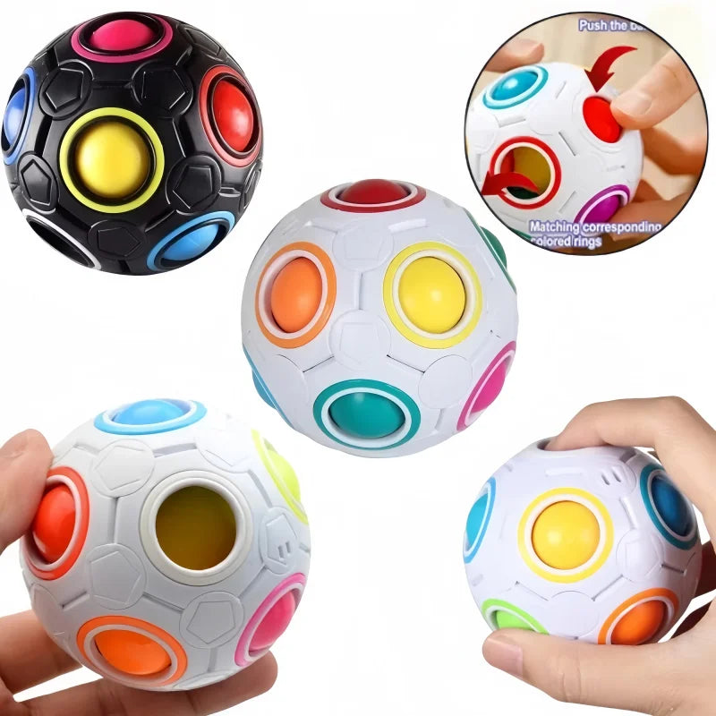 Rainbow Ball Fidget Cube
