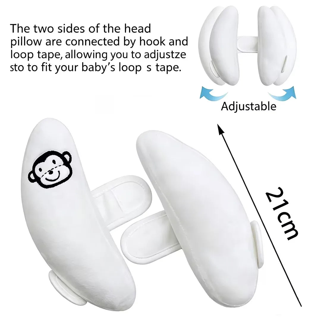 Baby Car Seat Head Support Pillow – Adjustable Infant Stroller Headrest