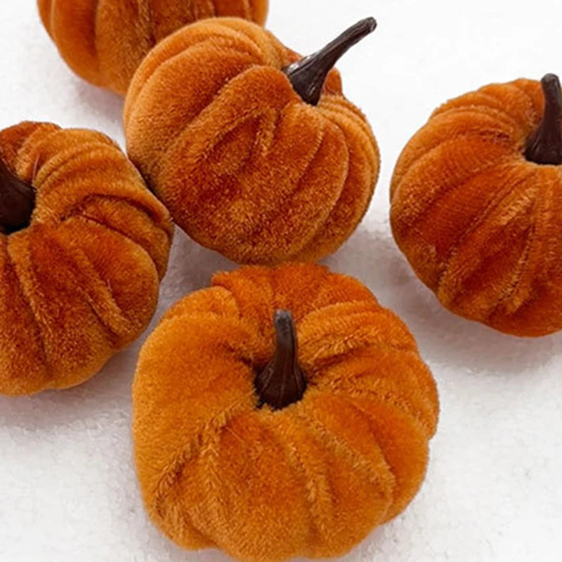 Halloween Pumpkin Decorations, 5PCS Artificial Pumpkin Ornaments