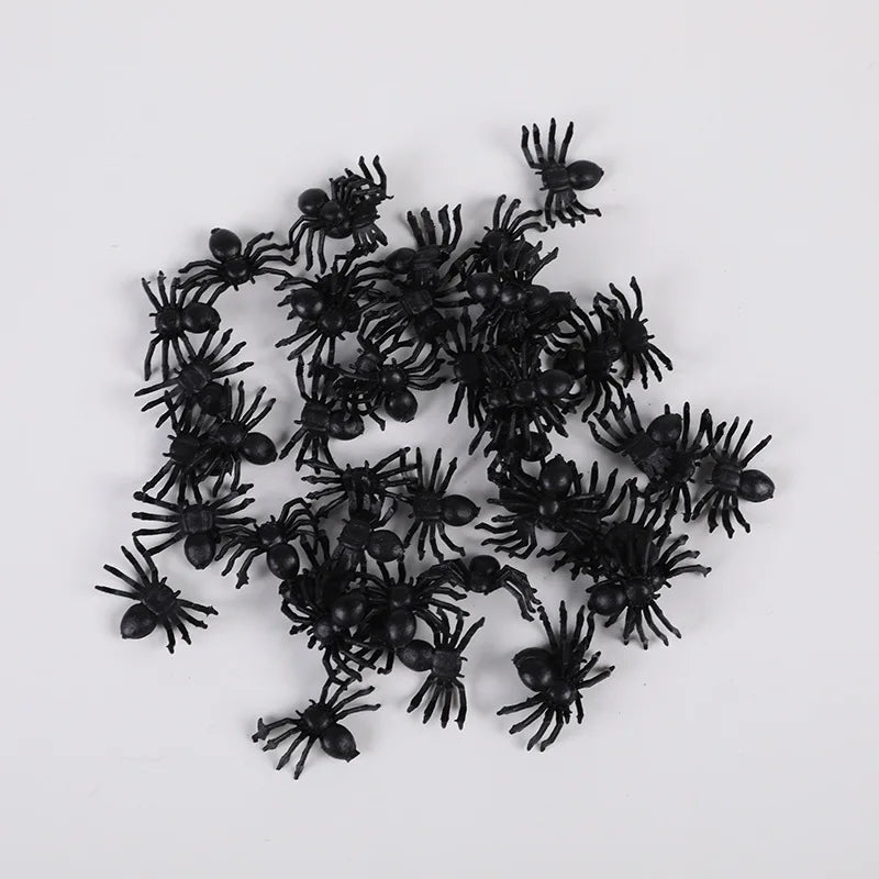 Halloween Spider Decorations – Realistic Mini Plastic Spiders for Parties