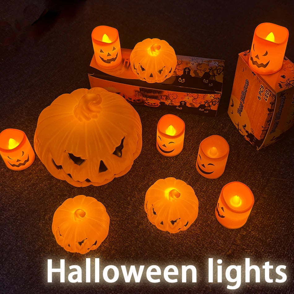 Halloween Pumpkin Lantern Skull Face Light for Party & Home Decor