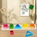 Montessori Sorting Toy – Wooden Shape & Color Stacking Game for Kids