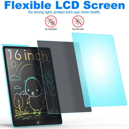 16 Inch LCD Writing Tablet Reusable Drawing Board for Kids