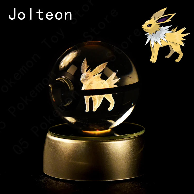 3D Crystal Ball Night Light – Glass LED Decorative Lamp