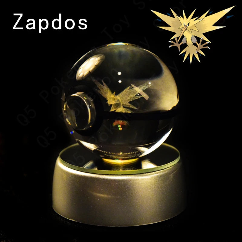 3D Crystal Ball Night Light – Glass LED Decorative Lamp