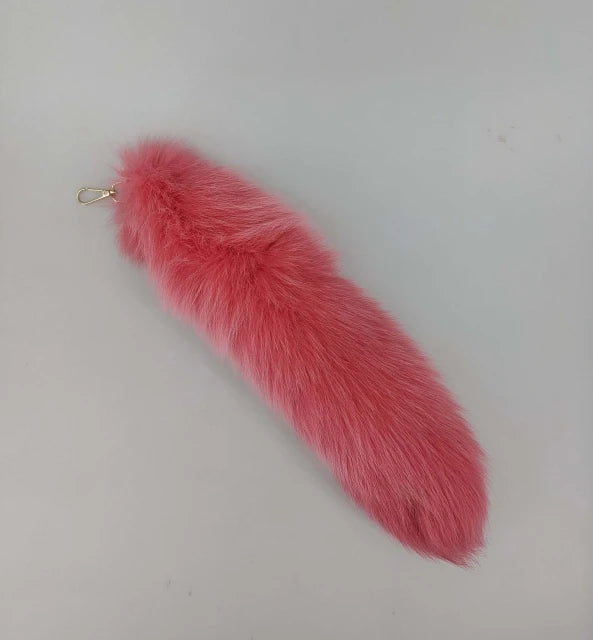 Fox Tail Keychain for Women Furry Y2K Car Accessory