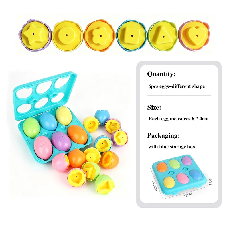 Montessori Egg Puzzle – Shape & Color Matching Toy for Kids