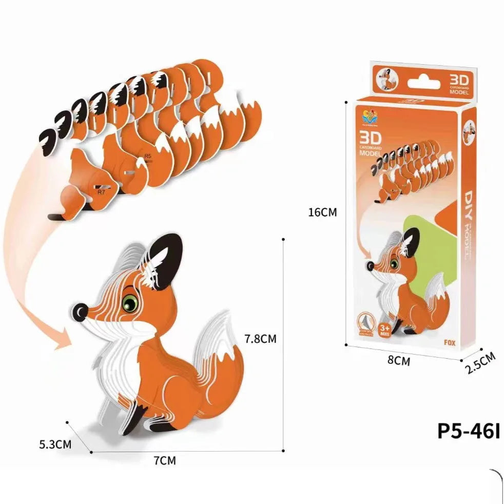 3D Dinosaur Puzzle DIY Paper Animal Model Assembly Toy