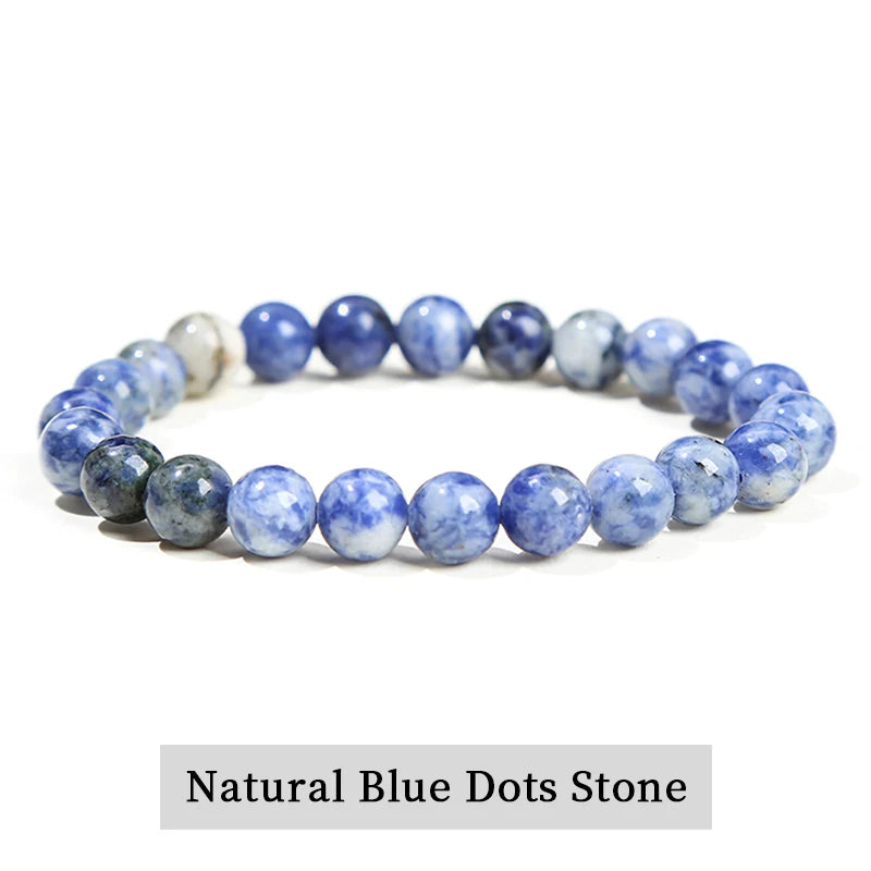Natural Stone Bead Bracelet – Crystal & Agate Jewelry