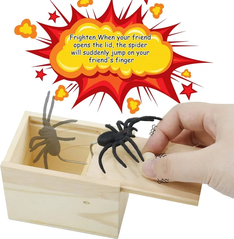 Spider Prank Box – Pop Out Rubber Spider Surprise Toy