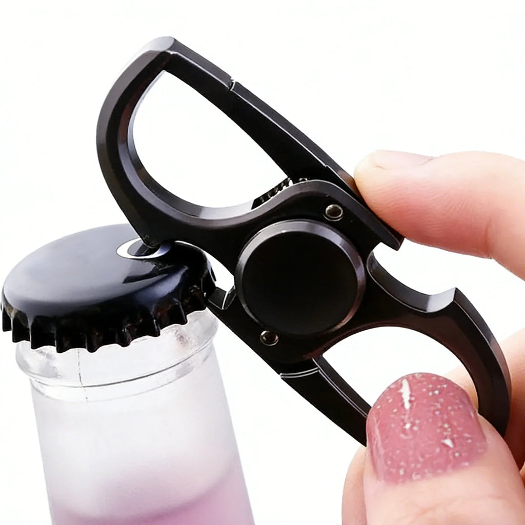 Metal Fidget Spinner Fingertip Toy Keychain EDC Tool Gift