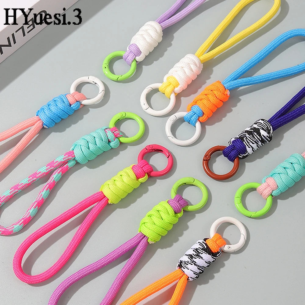 Braided Lanyard Keychain – Colorful Paracord Wrist Strap