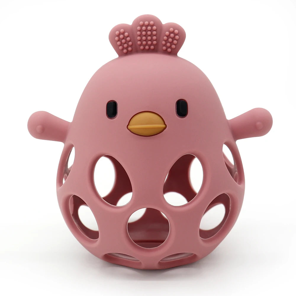 Baby Silicone Teether – Cartoon Chick Teething Toy