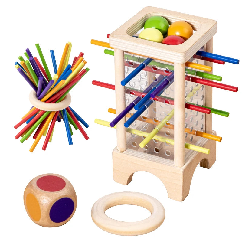 Stick Picking Game Wooden Montessori Parent Child Board Game