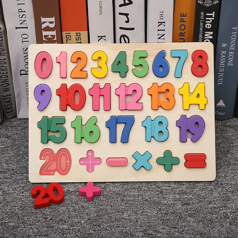 Wooden Alphabet Number Puzzle