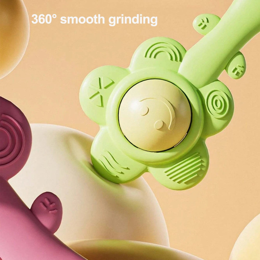 Baby Teething Rattle – 3-in-1 Silicone Sensory Toy