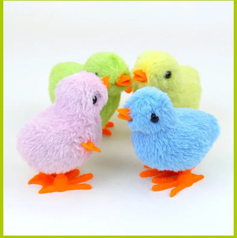 Wind Up Cat Toy – Hopping Plush Chick Interactive Pet Toy