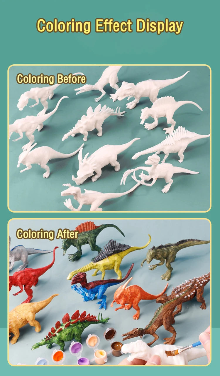 Dinosaur Painting Kit – DIY Dinosaur Art Set with Paints for Kids