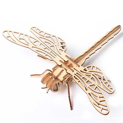 3D Wooden Animal Puzzle – DIY Assembly Model Kit