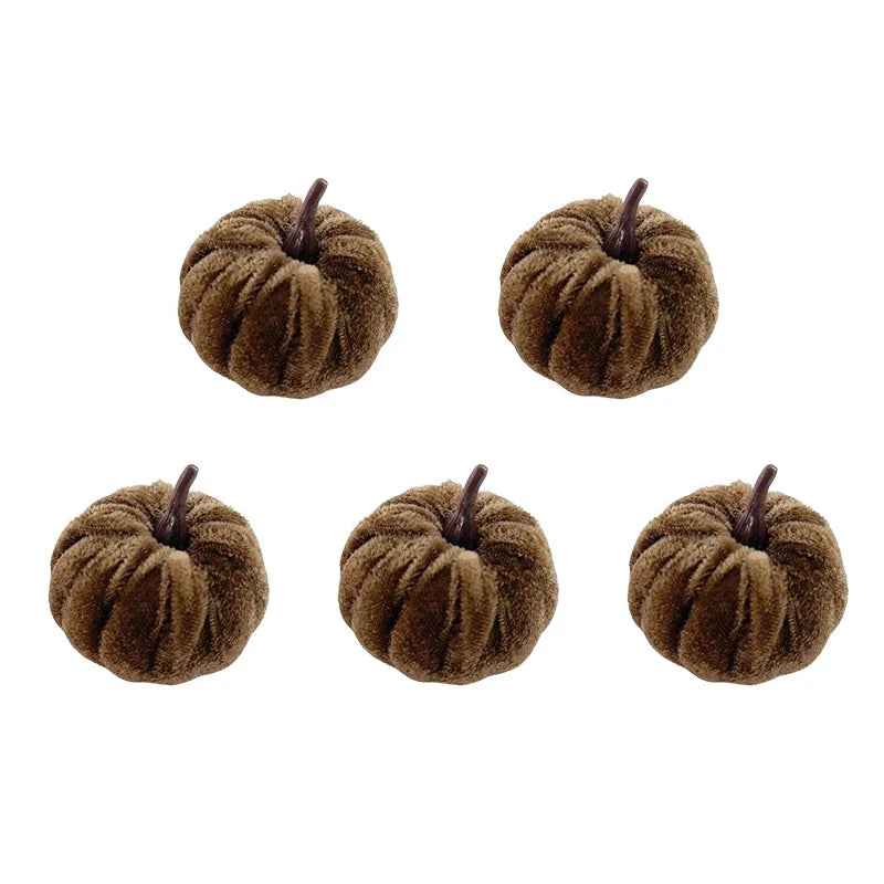 Halloween Pumpkin Decorations, 5PCS Artificial Pumpkin Ornaments