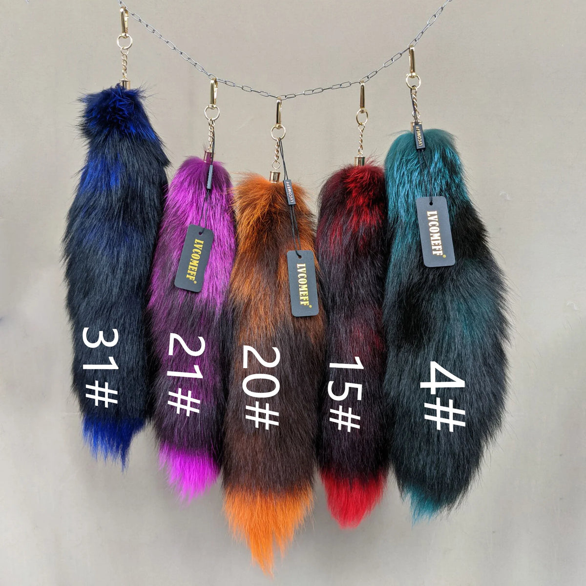 Fox Tail Keychain for Women Furry Y2K Car Accessory